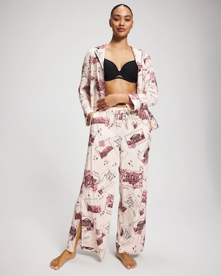 Side Slit Pajama Pants | Soma